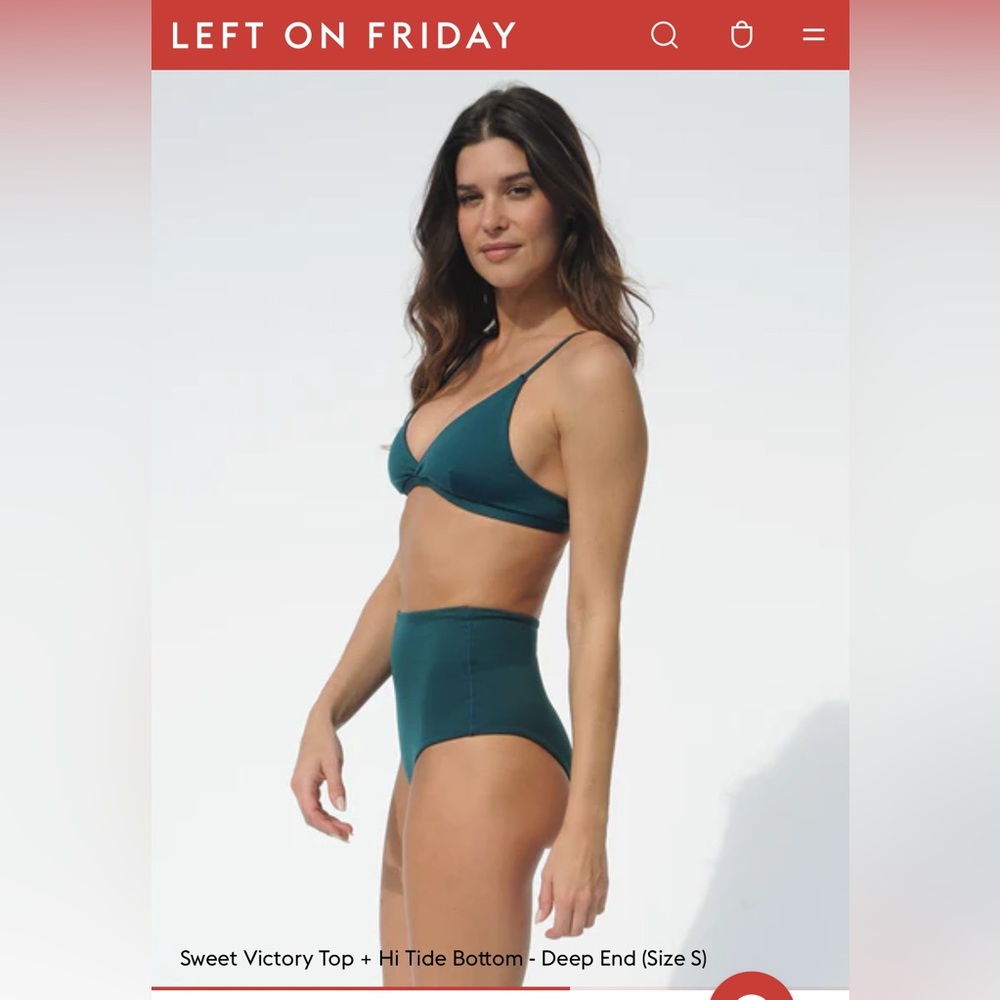 Left on Friday sweet victory top in deep end (teal) size large. New with tags. - Picture 2 of 5